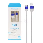 کابل شارژ 1.1 متری فست CHERLO Type-C مدل CH-TC06 - سفید - SMO - تصویر 3