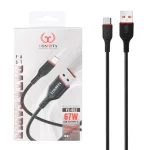 کابل شارژ فست 2 متری Yoshita Type-C مدل YC-052 67W - مشکی - MMS (گارانتی 6 ماهه YA)