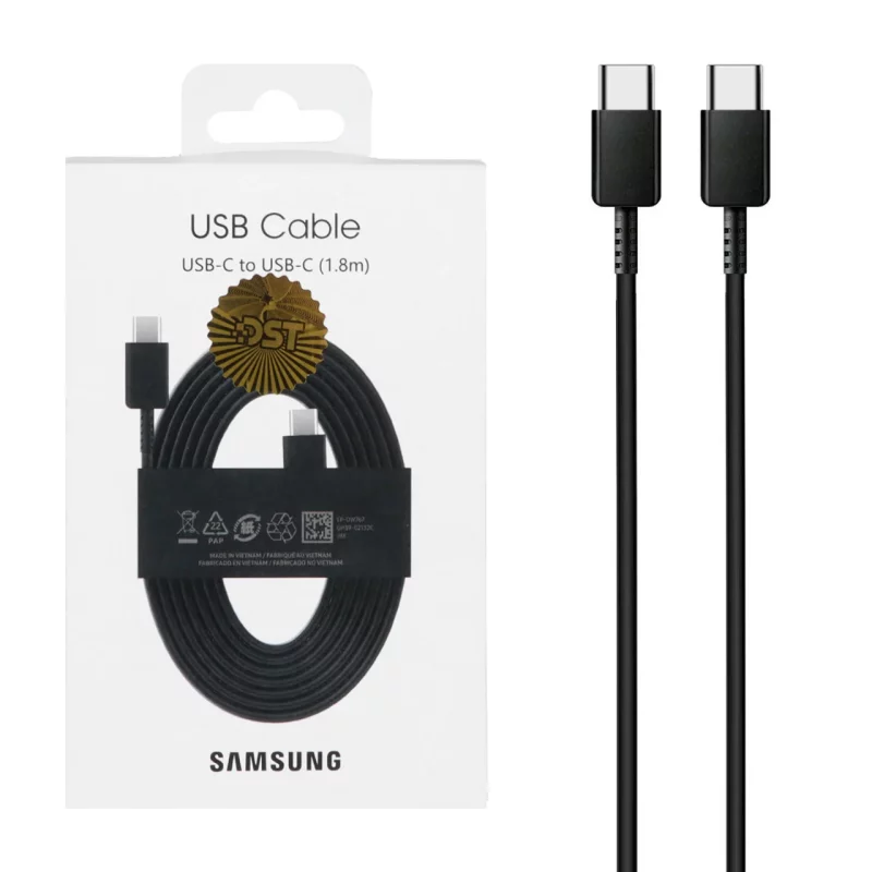 کابل شارژ 1.8 متری فست و Samsung Type-C to Type PD مدل EP-DW767 45W - مشکی - DST (گارانتی شش ماهه) - تصویر 2