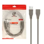 کابل افزایش طول 3 متری - XP Product USB 2.0 - طوسی - RYL