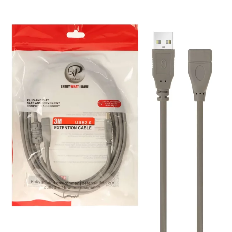 کابل افزایش طول 3 متری - XP Product USB 2.0 - طوسی - RYL - تصویر 2
