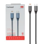 کابل شارژ فست TwinMax Type-C to Lightning مدل M-19 27W - خاکستری - MMX