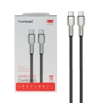کابل شارژ فست TwinMax Type-C to Type-C مدل M-24 67W - مشکی نقره ای
