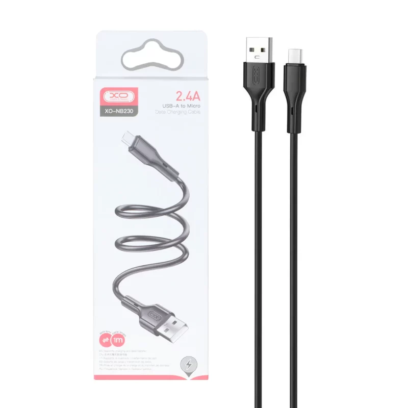 کابل شارژ فست اندروید XO مدل XO-NB230 - مشکی - تصویر 2