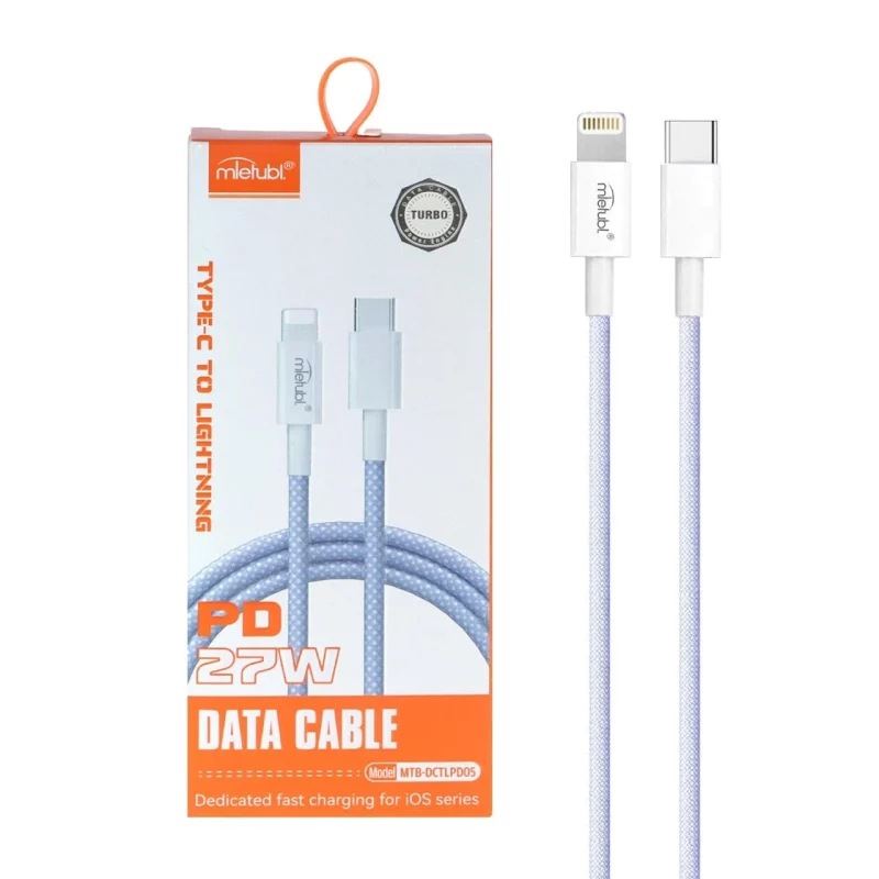 کابل شارژ PD و فست Mietubl Type-C To Lightning مدل MTB-DCTLPD05 27W - یاسی (گارانتی شش ماهه AZR) - تصویر 2