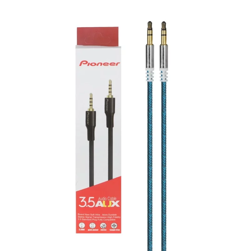 کابل صدا Pioneer AUX - آبی - تصویر 2