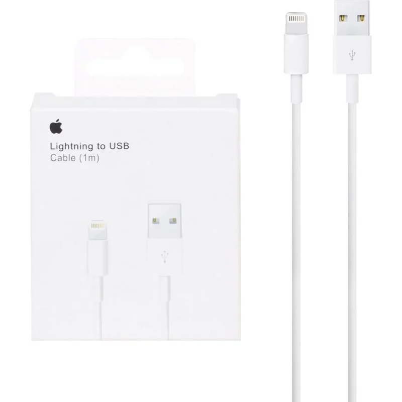 کابل شارژ آیفون Apple مدل MUQW3ZM/A A1480 - سفید - KZN (اصل چین) - تصویر 2