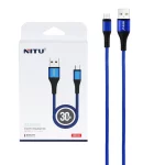 کابل شارژ پاوربانک فست اندروید NITU مدل NC31 - آبی (گارانتی 18 ماه تعویض نیکان همراه)