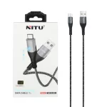 کابل شارژ 1.2 متری فست اندروید NITU مدل NC131GY - خاکستری (گارانتی 18 ماه تعویض نیکان همراه)