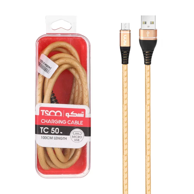 کابل شارژ و دیتا اندروید TSCO مدل TC 50- کرم (گارانتی 12 ماهه تسکو) - تصویر 2