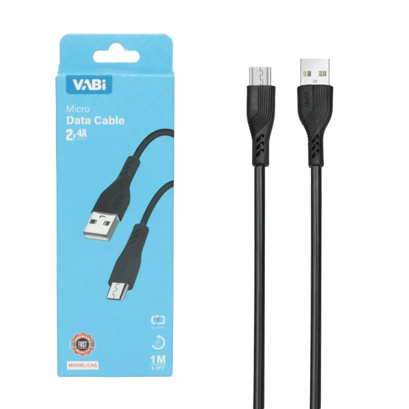 کابل شارژ اندروید VABI مدل CA5 - مشکی - DST (گارانتی شش ماهه) - تصویر 2