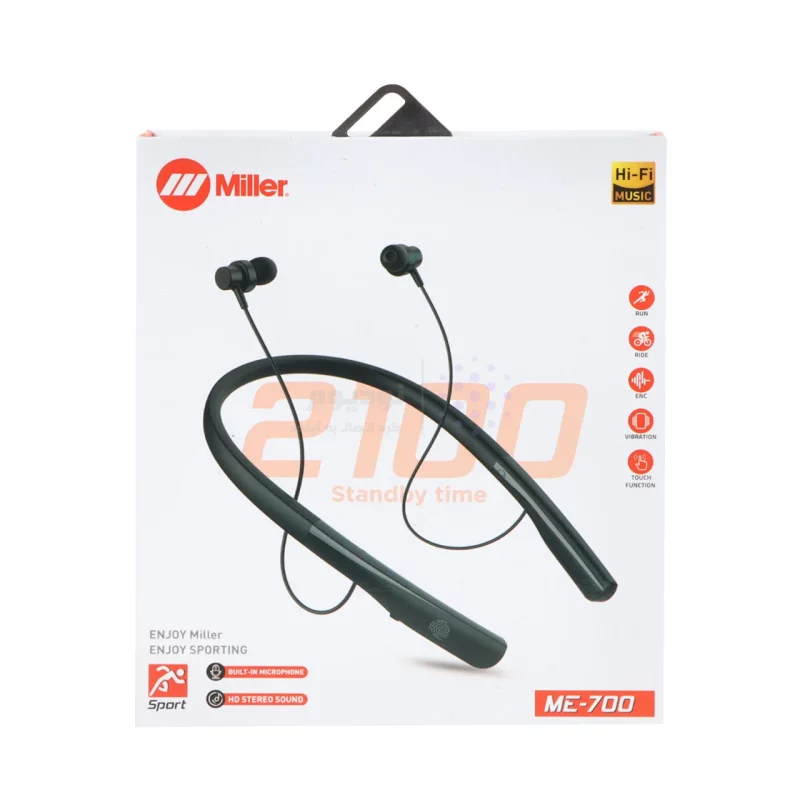 هندزفری گردنی لمسی Miller مدل ME-700 - مشکی (گارانتی پارتیان پایا) - تصویر 9