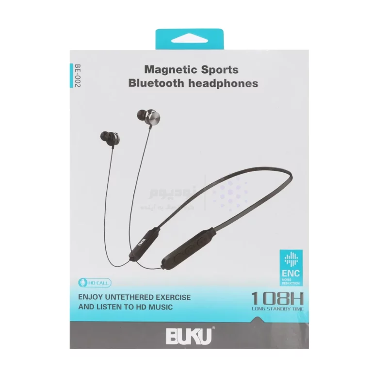 هندزفری گردنی بی سیم BUKU مدل BE-002 ENC - مشکی - MMS (گارانتی شش ماهه YA) - تصویر 5