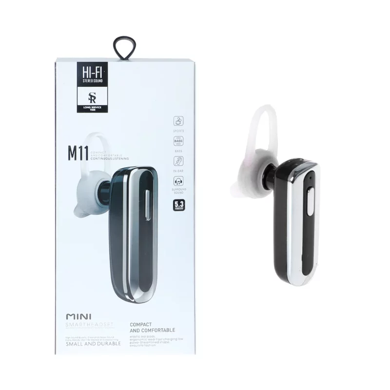 هندزفری بی سیم تک گوش HI-FI مدل M11 - مشکی - تصویر 2