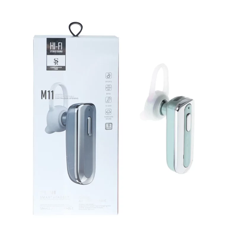 هندزفری بی سیم تک گوش HI-FI مدل M11 - سبز - تصویر 2
