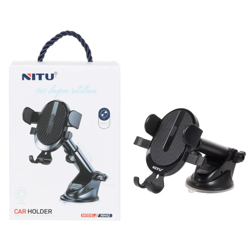 هولدر گوشی موبایل پایه دار NITU مدل NH42 - مشکی - تصویر 2