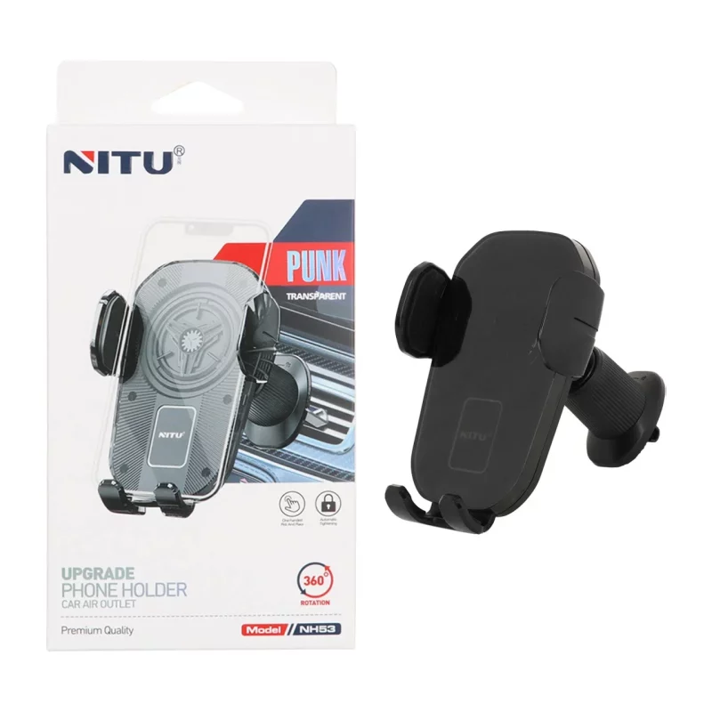 هولدر گوشی موبایل دریچه کولری Nitu مدل NH53 - مشکی - تصویر 2