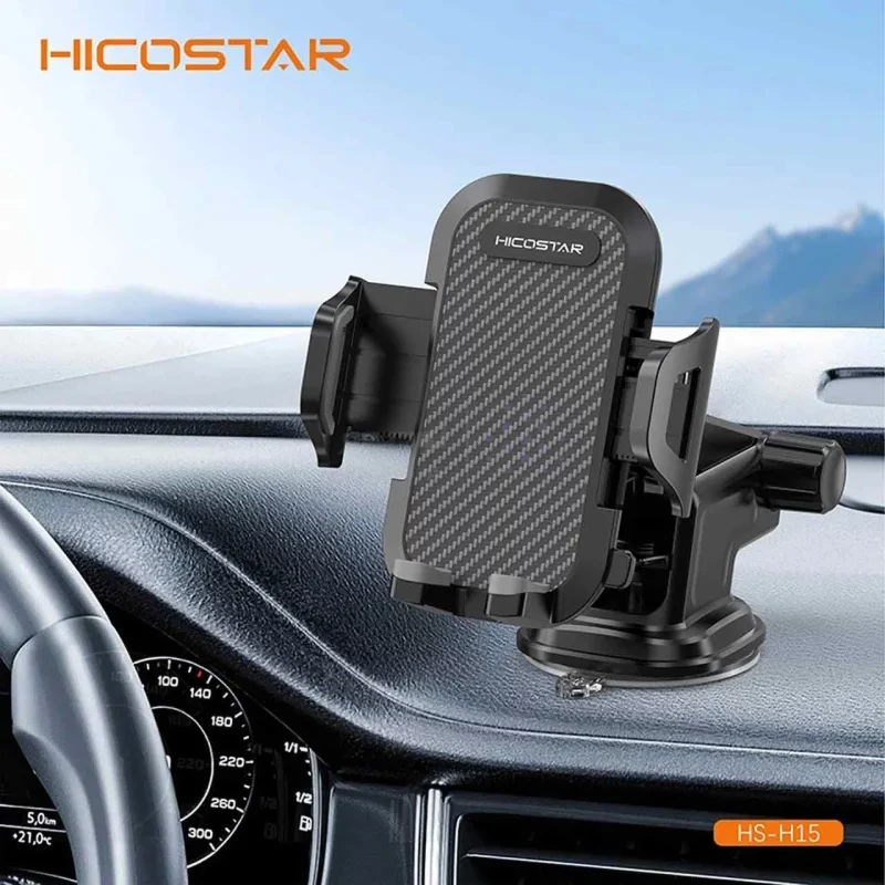 هولدر گوشی موبایل پایه دار Hicostar مدل HS-H15 - مشکی - تصویر 5