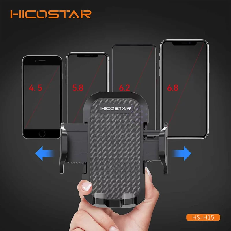 هولدر گوشی موبایل پایه دار Hicostar مدل HS-H15 - مشکی - تصویر 6