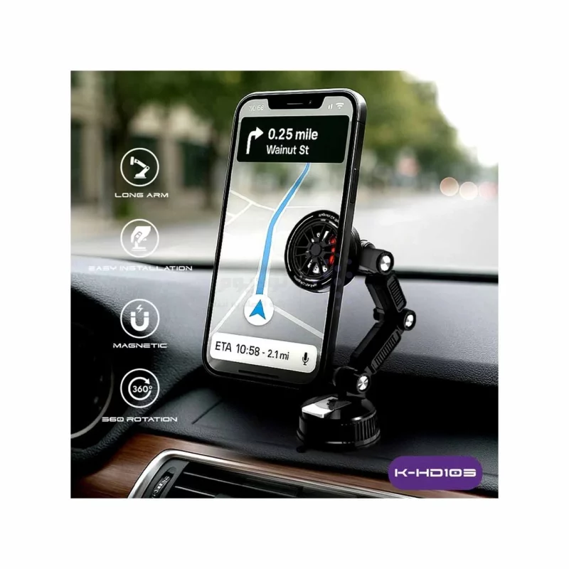 هولدر گوشی موبایل وکیومی Koluman مدل K-HD103 - خاکستری - تصویر 3