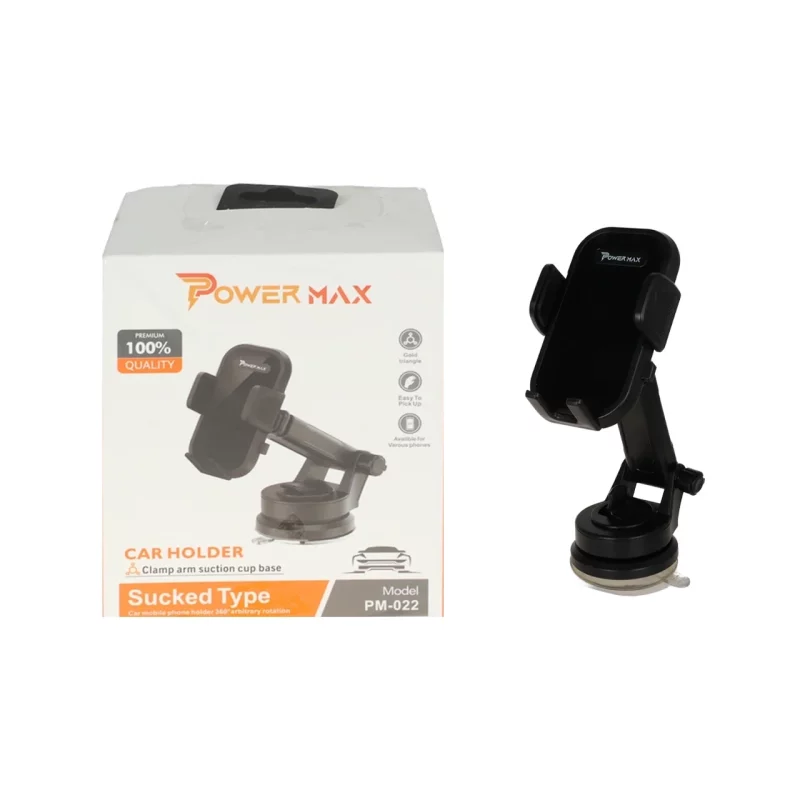 هولدر گوشی موبایل پایه دار Power Max مدل PM-022 - مشکی - تصویر 2