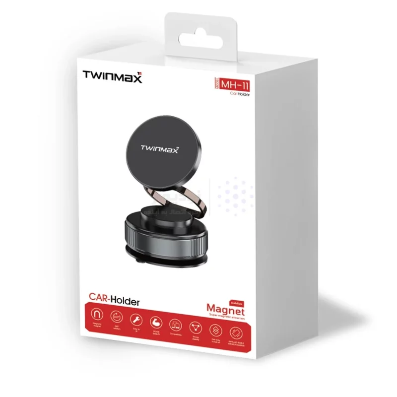 هولدر گوشی موبایل وکیومی مگنتی Max مدل M-H11 - مشکی - تصویر 3
