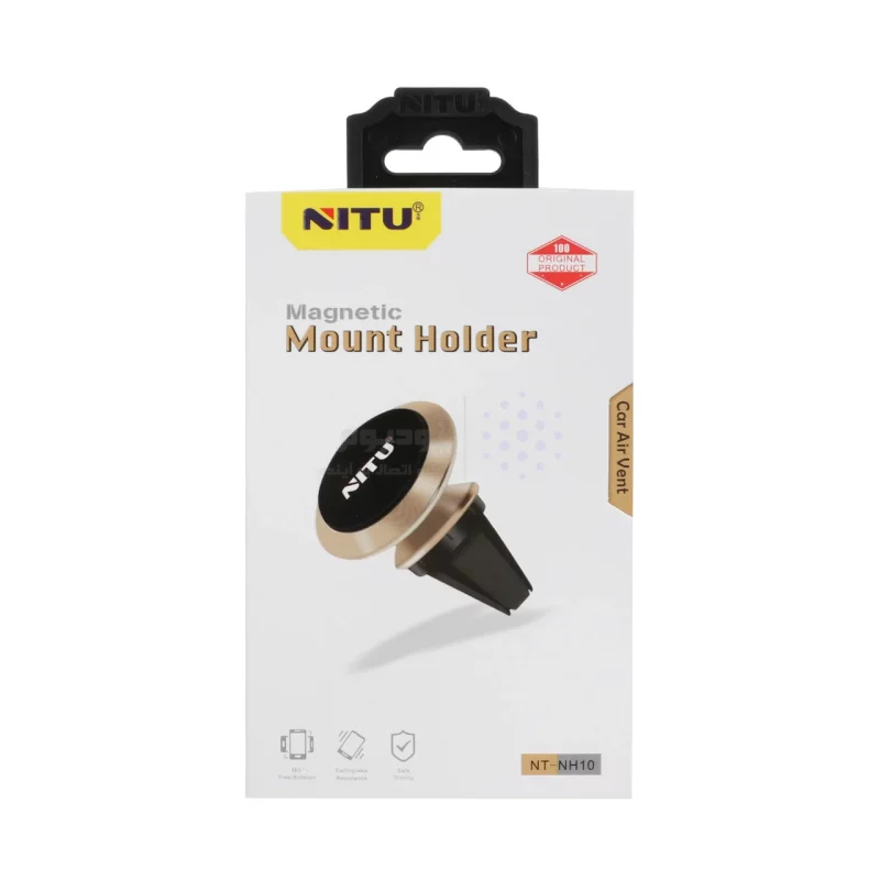 هولدر گوشی موبایل مگنتی دریچه ای خودرو NITU مدل NH10 - مشکی نقره ای - تصویر 5