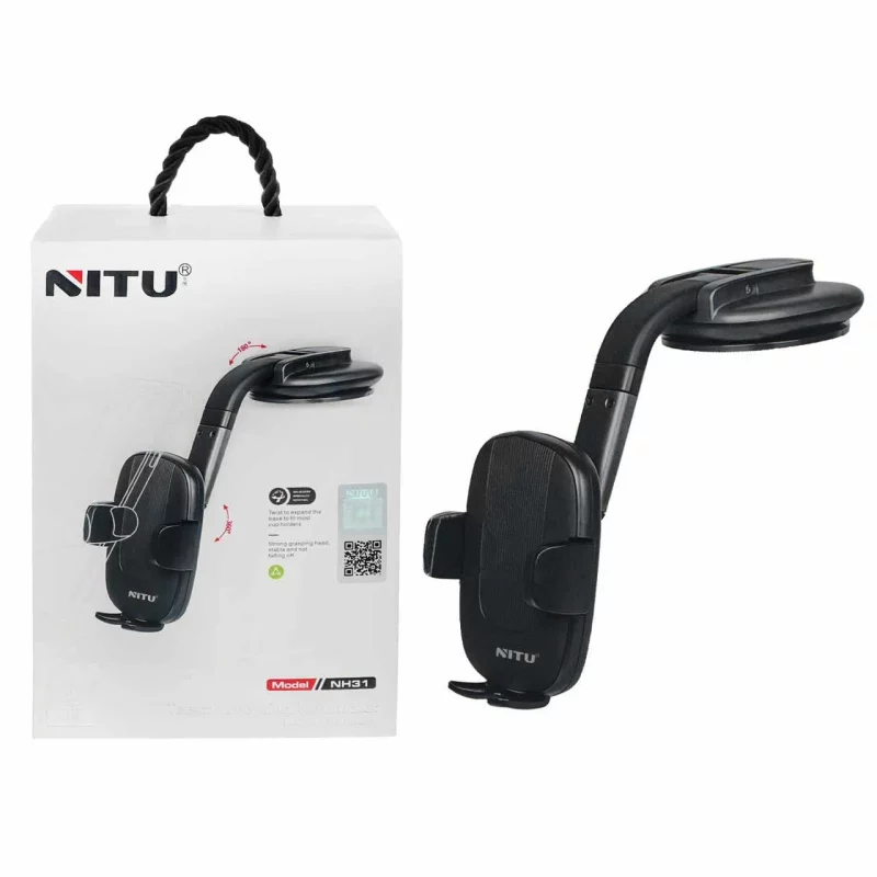 هولدر گوشی موبایل پایه دار NITU مدل NH31 - مشکی - تصویر 2