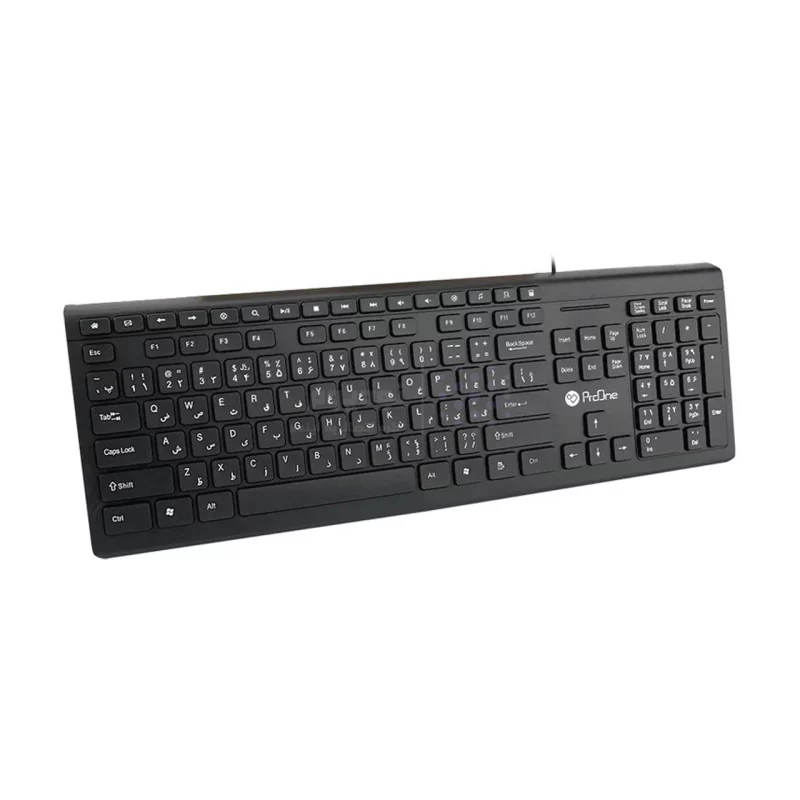 کیبورد باسیم ProOne مدل PKC50 - مشکی - تصویر 3