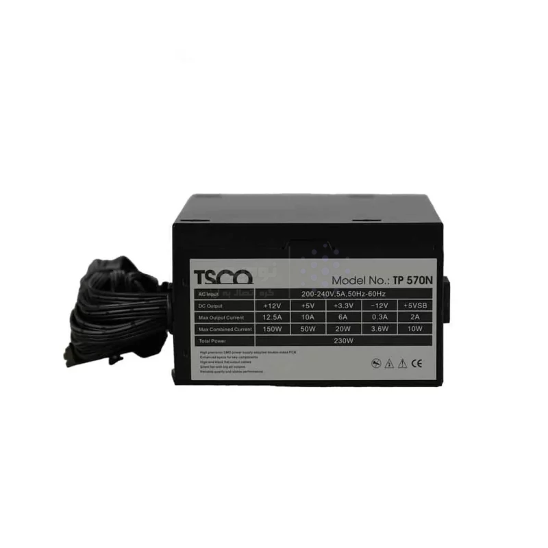 منبع تغذیه کامپیوتر TSCO مدل TP 570N - تصویر 4