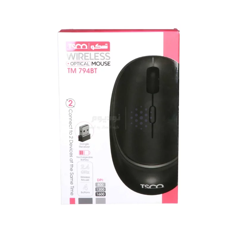 ماوس بی سیم TSCO مدل TM 794BT - مشکی - تصویر 4