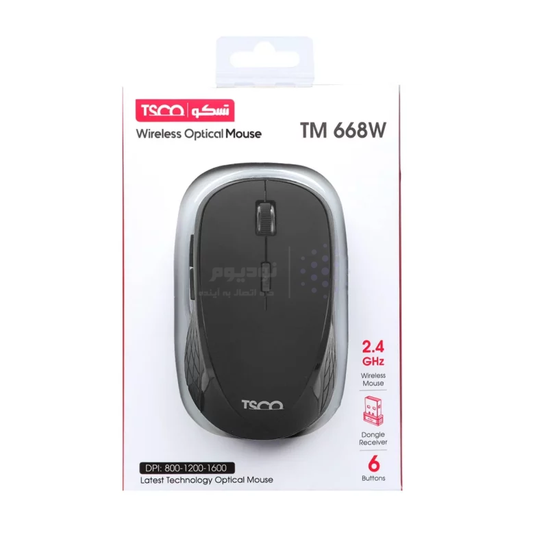 ماوس بی سیم TSCO مدل TM 668W- مشکی - تصویر 6