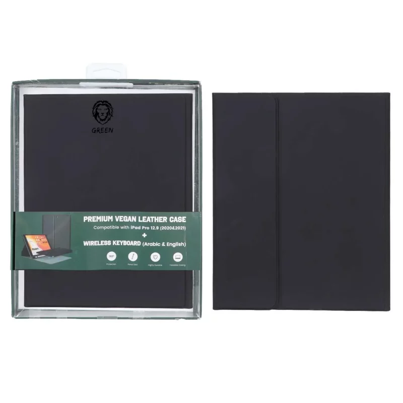 کاور (2021&2020) "12.9 Green Lion iPad Pro مدل GNIPKYCS129ABK - مشکی - MN - تصویر 2