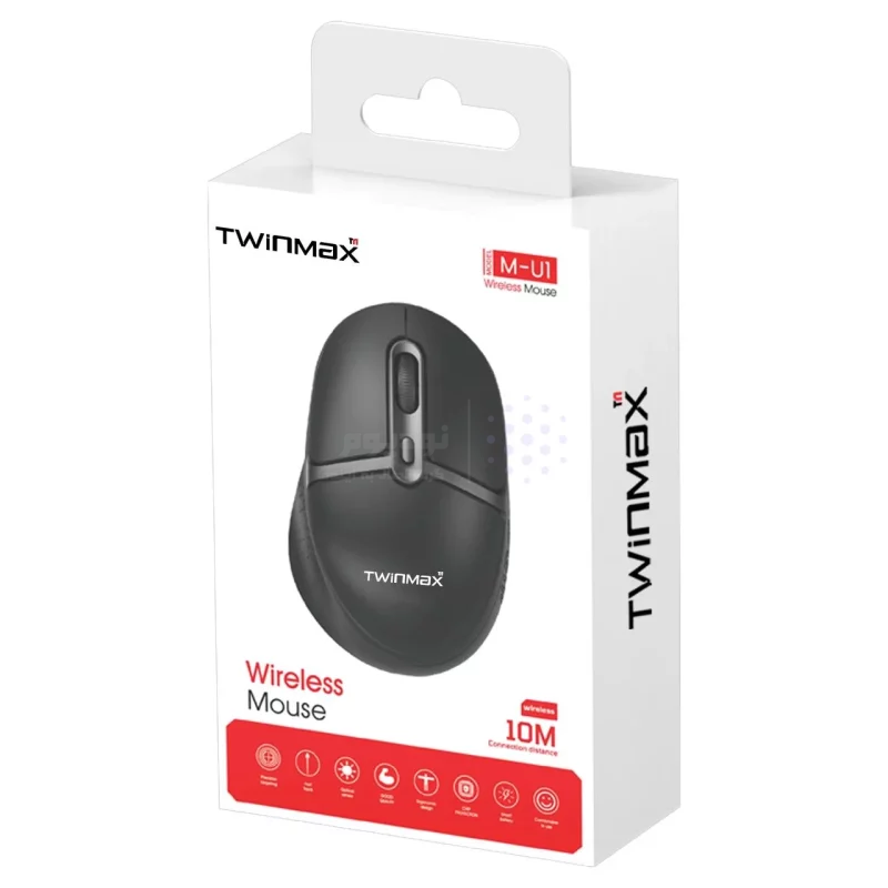 ماوس بی سیم TwinMax مدل MU-1 - مشکی - تصویر 3