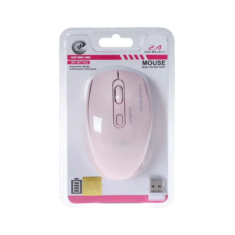 ماوس بی سیم XP Product مدل XP-W710U - صورتی - تصویر 2