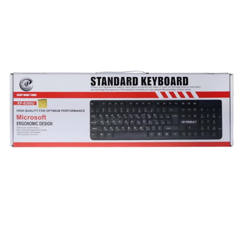 کیبورد باسیم XP Product مدل XP-8300U - مشکی - تصویر 7
