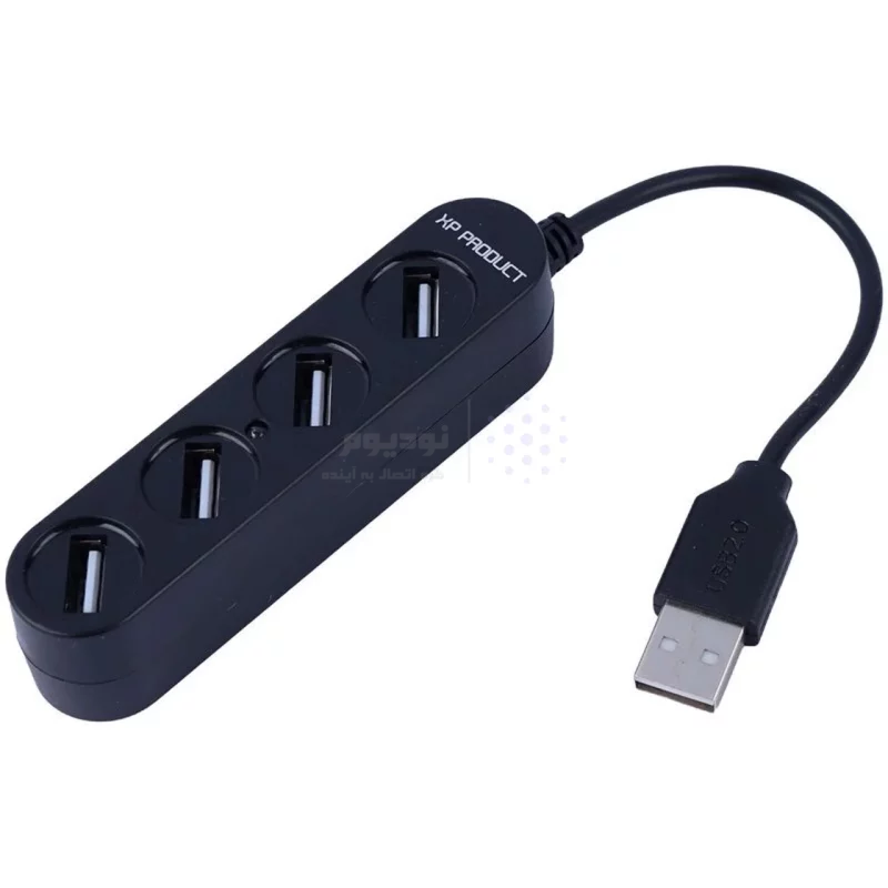 هاب 4 پورت XP Product USB2.0 مدل XP-H826U - مشکی - تصویر 3