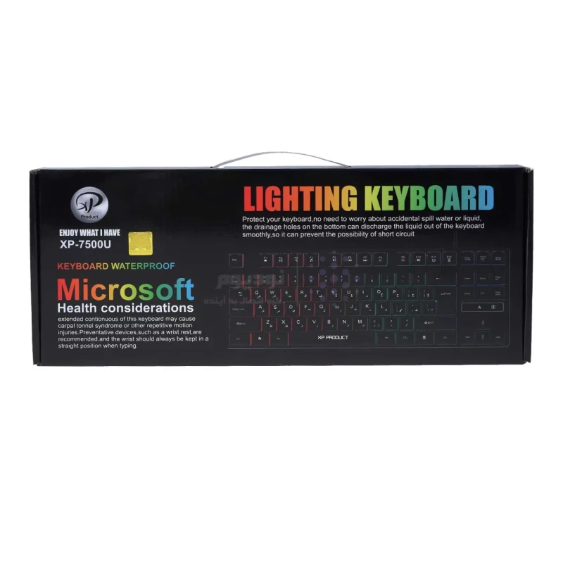 کیبورد باسیم XP Product مدل XP-7500U - مشکی - تصویر 5