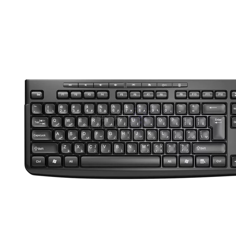 کیبورد باسیم TSCO مدل TK 8025 - مشکی - تصویر 3