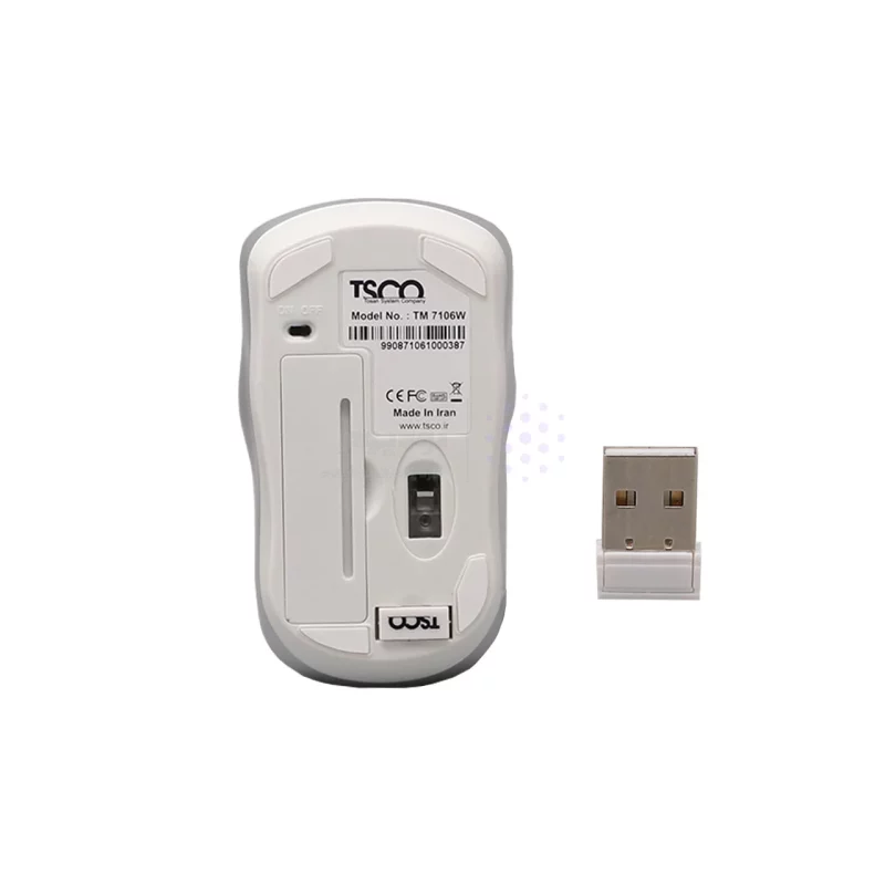 کیبورد و ماوس بی سیم TSCO مدل TKM 7106W - سفید - تصویر 4