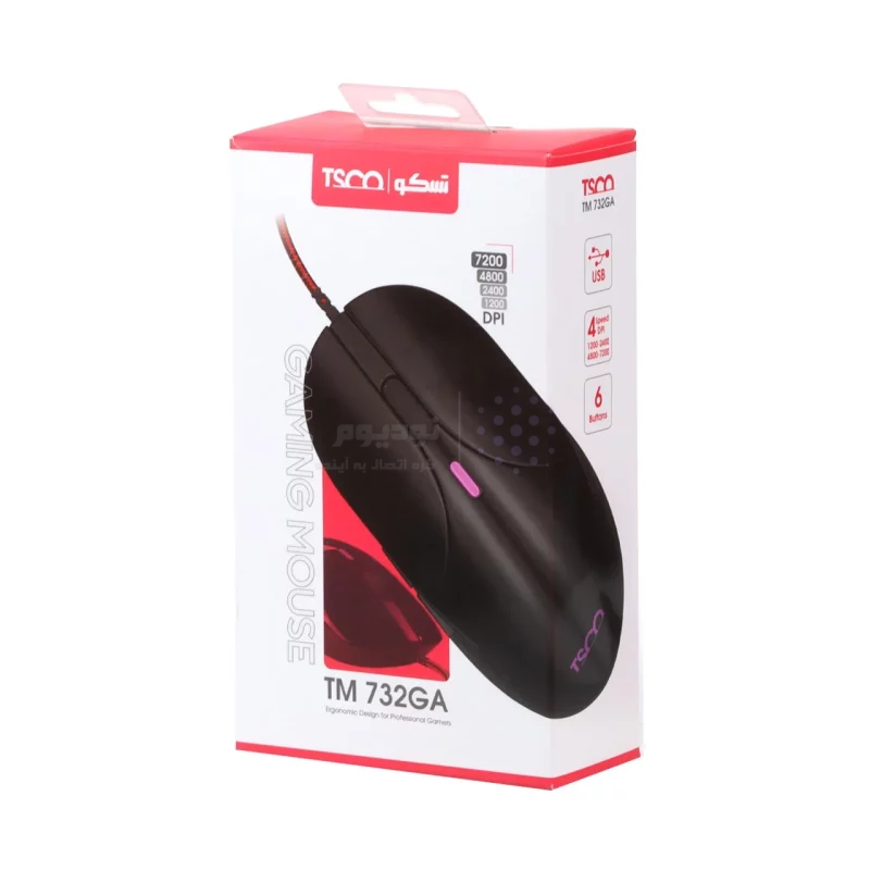 ماوس باسیم گیمینگ TSCO مدل TM 732GA - مشکی - تصویر 6