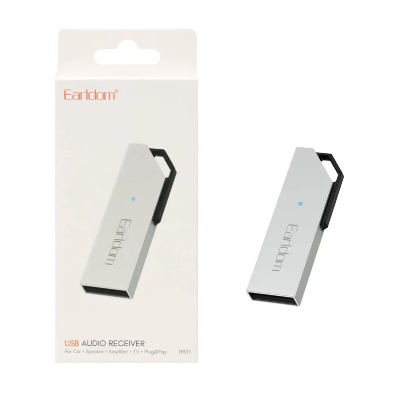 دانگل بلوتوث انتقال صدا Earldom مدل BR31 - نقره ای (دارای میکروفن و قابلیت مکالمه) - تصویر 2