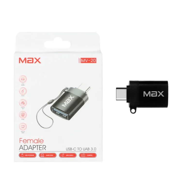 تبدیل Max Type-C To USB3.0 مدل MV-20 - مشکی - MMX - تصویر 2