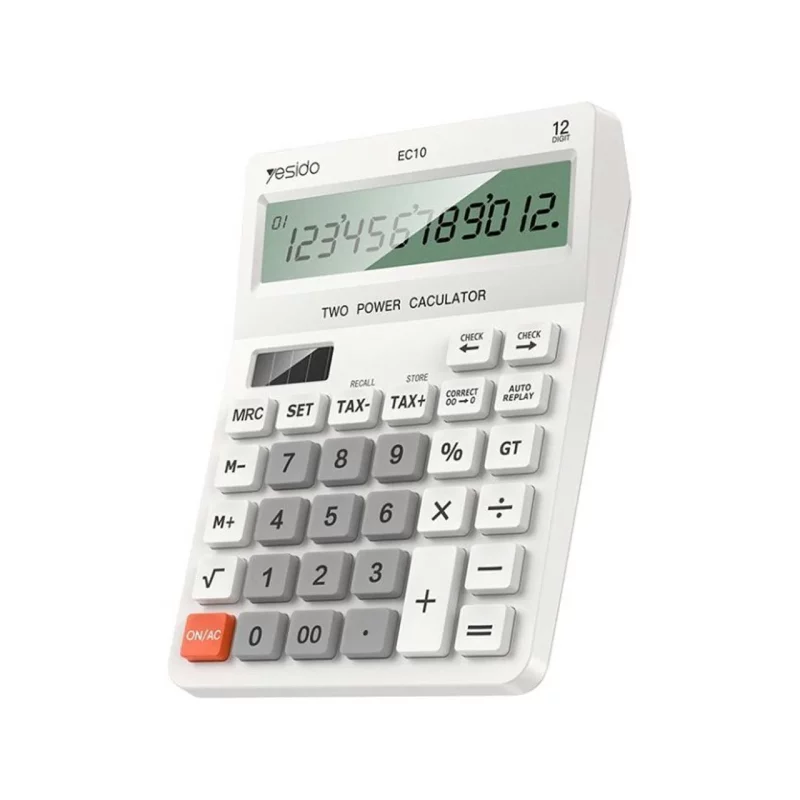 ماشین حساب دیجیتال Yesido مدل EC10 - سفید (گارانتی 18 ماه تعویض نیکان همراه) - تصویر 2
