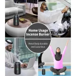 دستگاه بخور عود Green Lion مدل Mini Bakhour LITE GNMINIBKUR2BK - مشکی - MN - تصویر 8