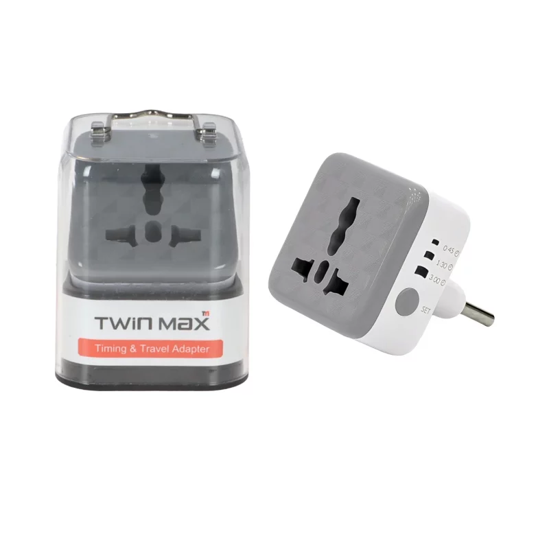 تبدیل برق 3 به 2 تایمردار TwinMax مدل M-X5 - سفید - تصویر 2