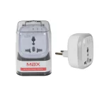 تبدیل برق 3 به 2 تایمردار TwinMax مدل M-X6 - سفید