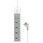 چندراهی برق 4 خانه TwinMax مدل MX-60 65W - سفید