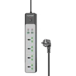 چندراهی برق 4 خانه TwinMax مدل MX-60 65W - مشکی