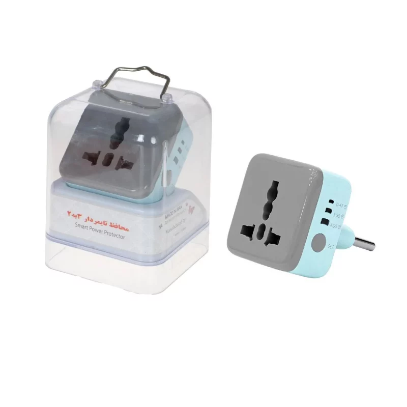 تبدیل برق 3 به 2 تایمردار AZR مدل M120 - آبی (گارانتی شش ماهه AZR) - تصویر 2